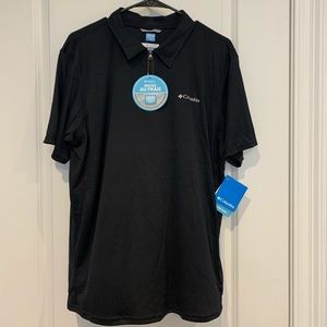 Men’s Columbia Cool Coil Quarter-Zip Polo (Black)